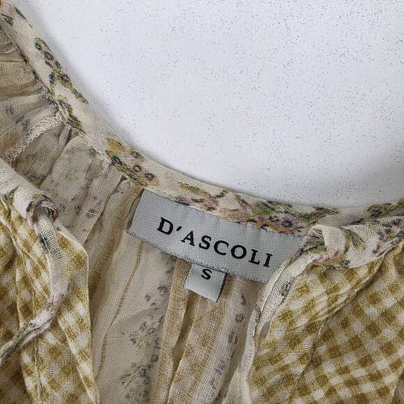 D'ascoli Dress Women Cecile Maxi‎ Floral Tassel Balloon Sleeve Small Bohemian - Picture 8 of 16